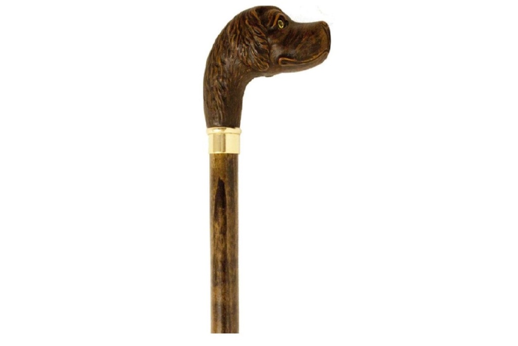 Bisley Maple Stick with Dog Head Handle