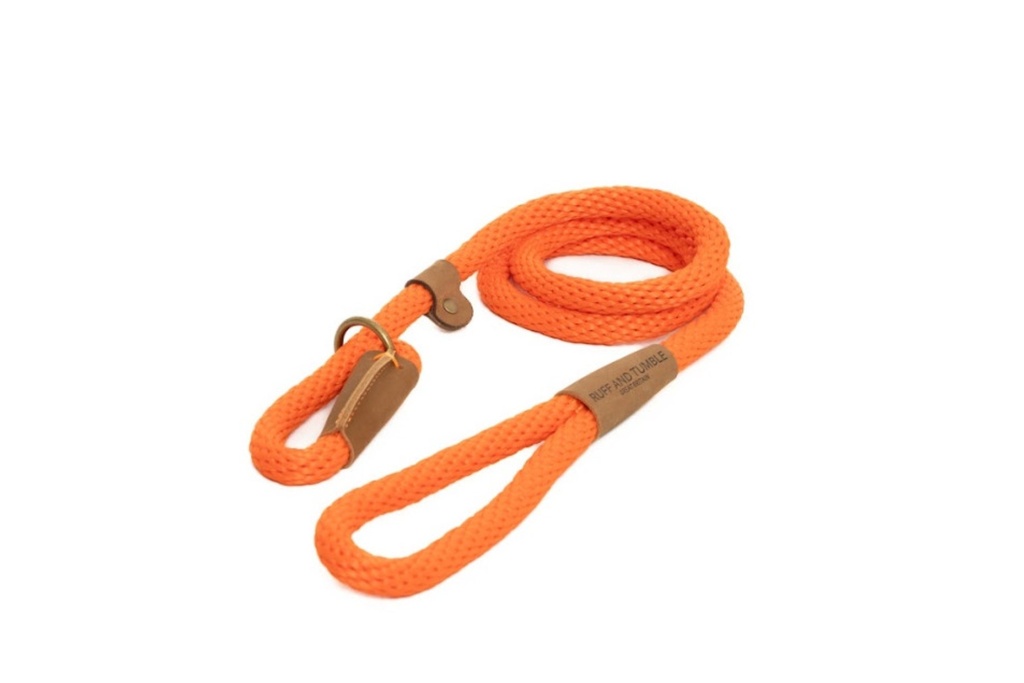 Ruff and Tumble Slim Slip Lead - Tangerine