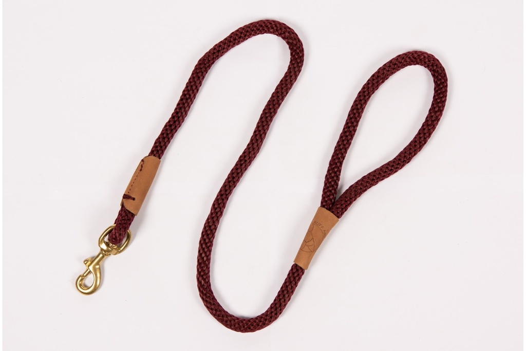 Ruff and Tumble Slim Clip Lead - Burgundy