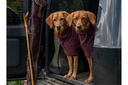 Ruff and Tumble Country Dog Drying Coat With Corduroy Trim - Burgundy Large