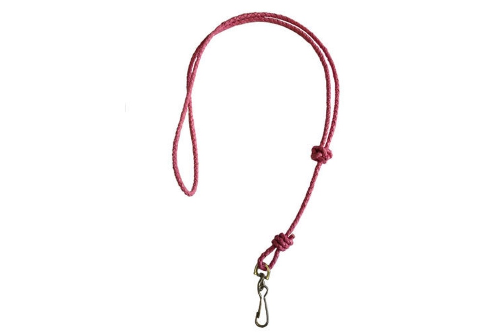 Sporting Saint Woven Leather Lanyard - Pink