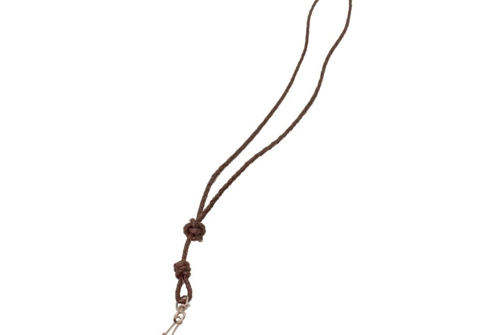Bisley Plaited Brown  Leather Lanyard
