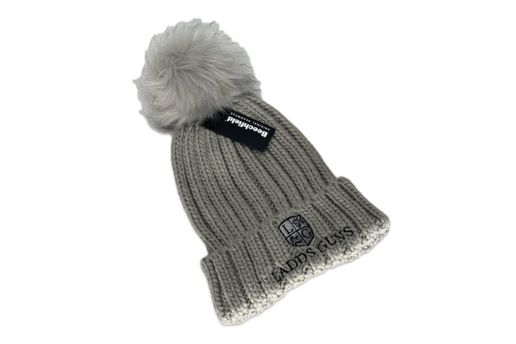 Ladds Guns Adult Superior Cable Knit Beanie - Light Grey