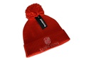 Ladds Guns Adult Ribbed Beanie With Pom Pom - Red