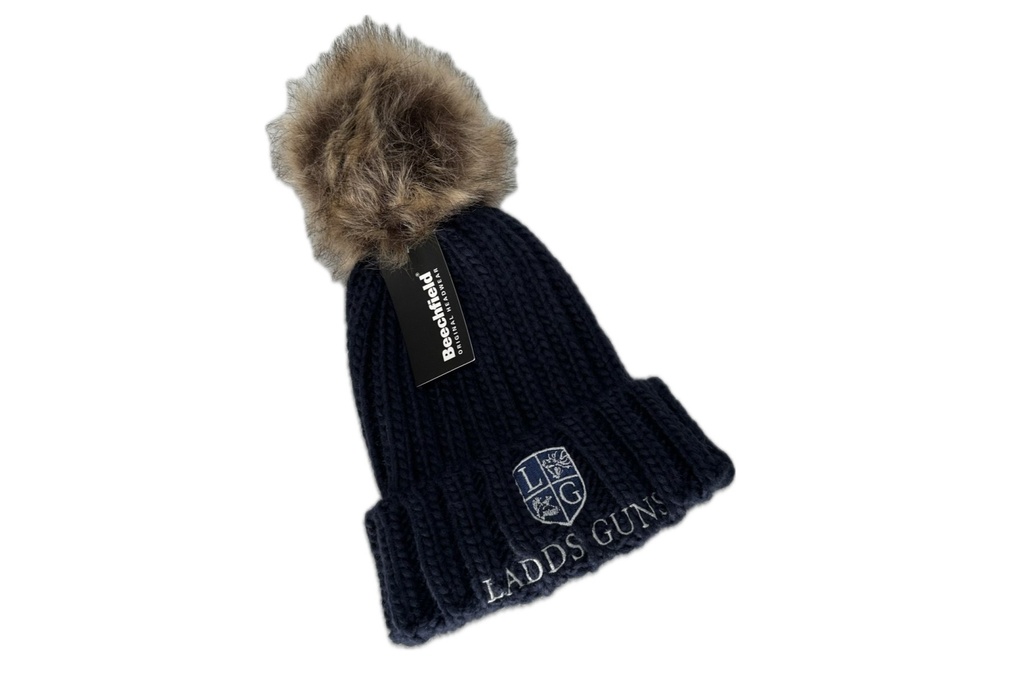 Ladds Guns Childrens Superior Heavy Ribbed Knitted Beanie - Navy