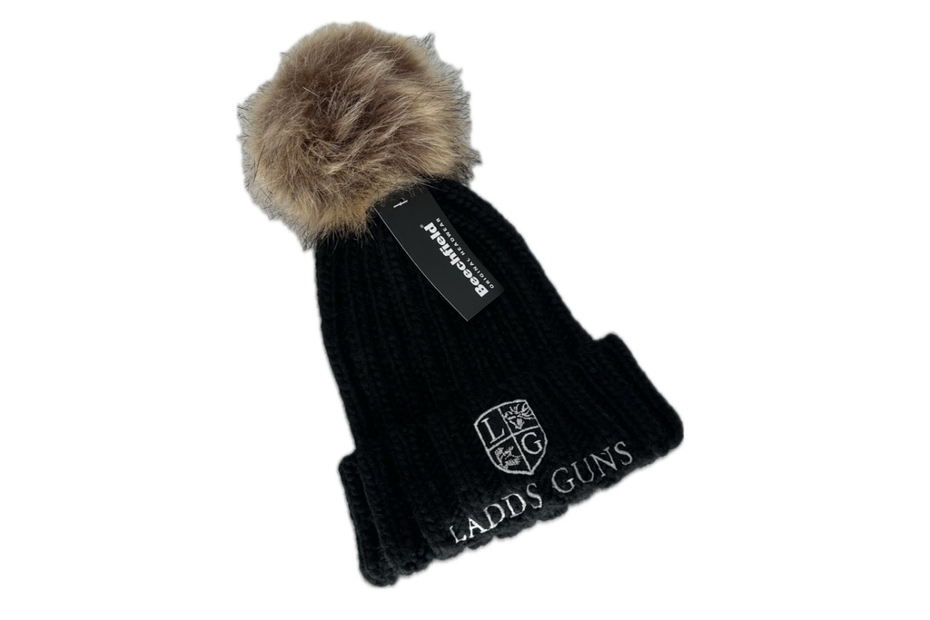 Ladds Guns Childrens Superior Heavy Ribbed Knitted Beanie - Black