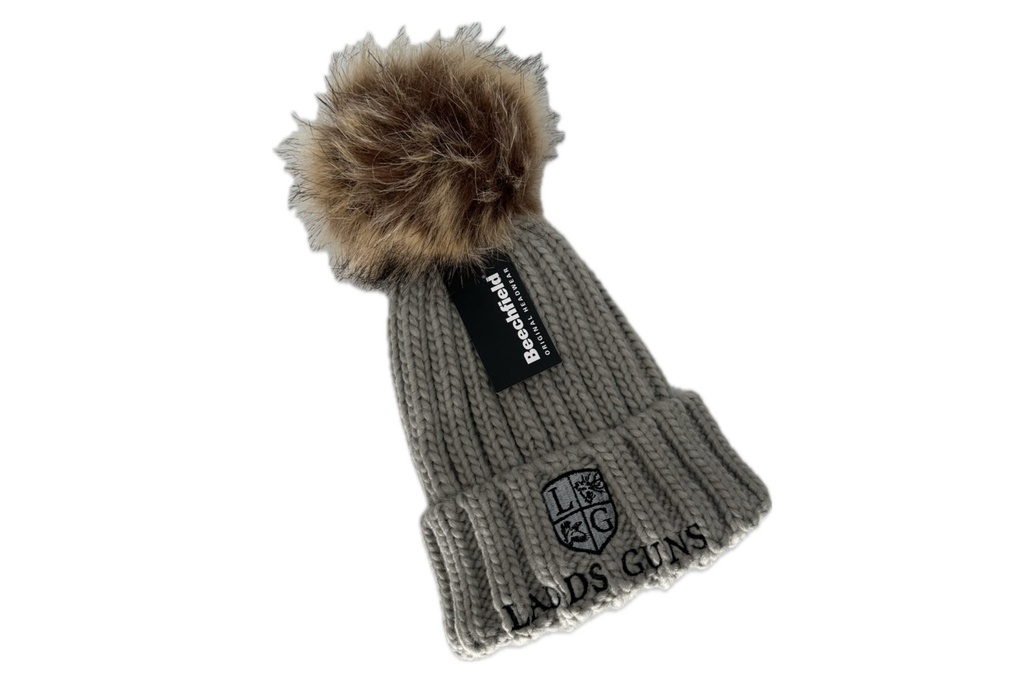 Ladds Guns Childrens Superior Heavy Ribbed Knitted Beanie - Grey