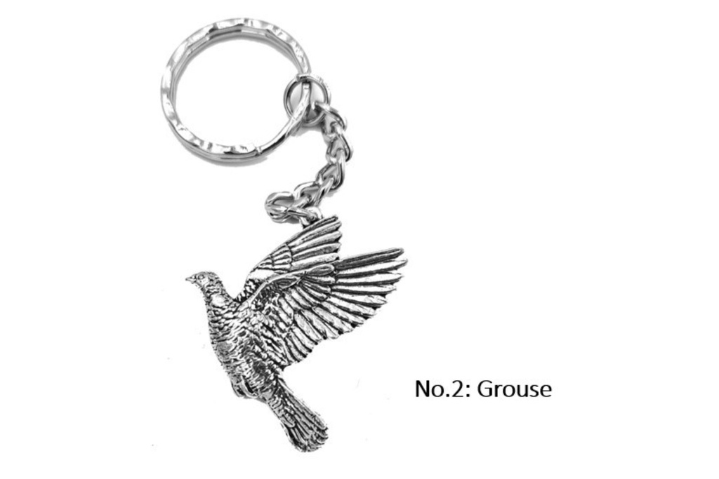 Pewter Keyring - Grouse
