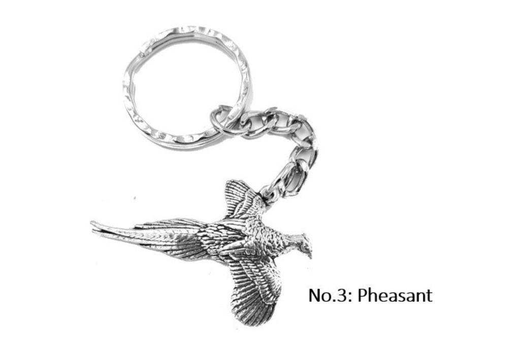 Pewter Keyring - Pheasant
