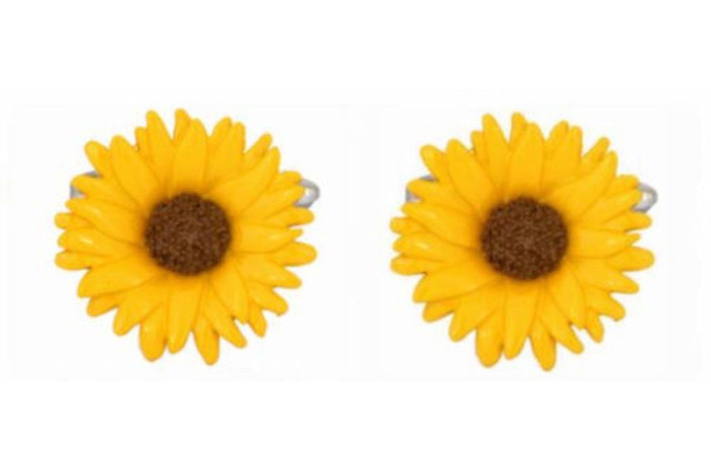 Dalaco Sunflower Rhodium Plated Cufflinks