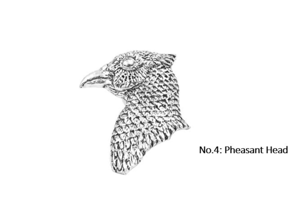 Pewter Pheasants Head