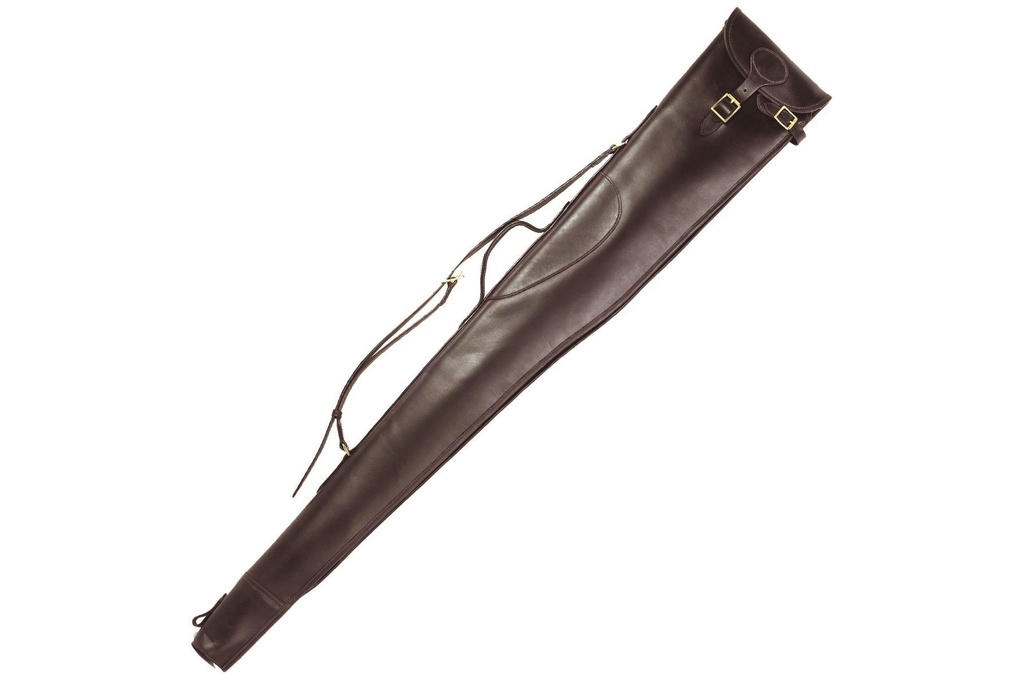 Coleman Baines Leather Shotgun Slip with Flap, Zip and Buckle - 50"