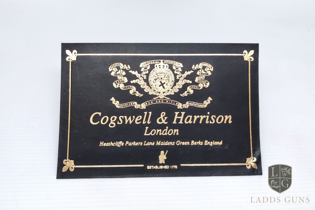Cogswell & Harrison Black Gun Case Label