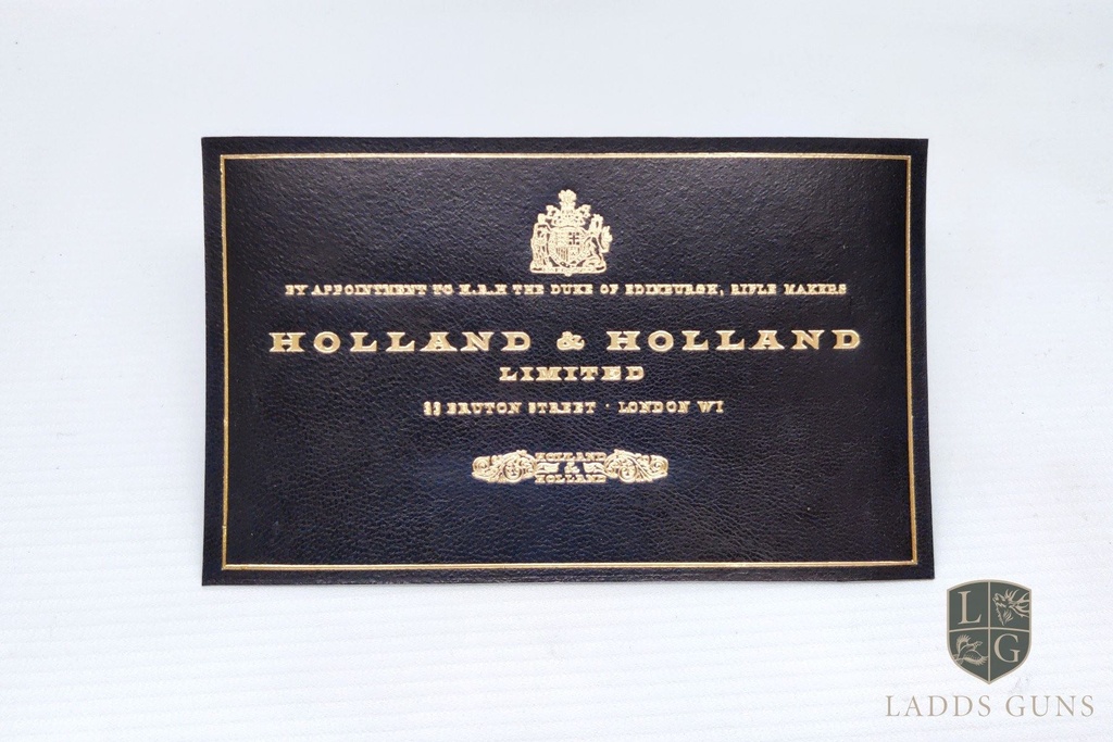 Holland & Holland Medium Gun Case Label - Design Three