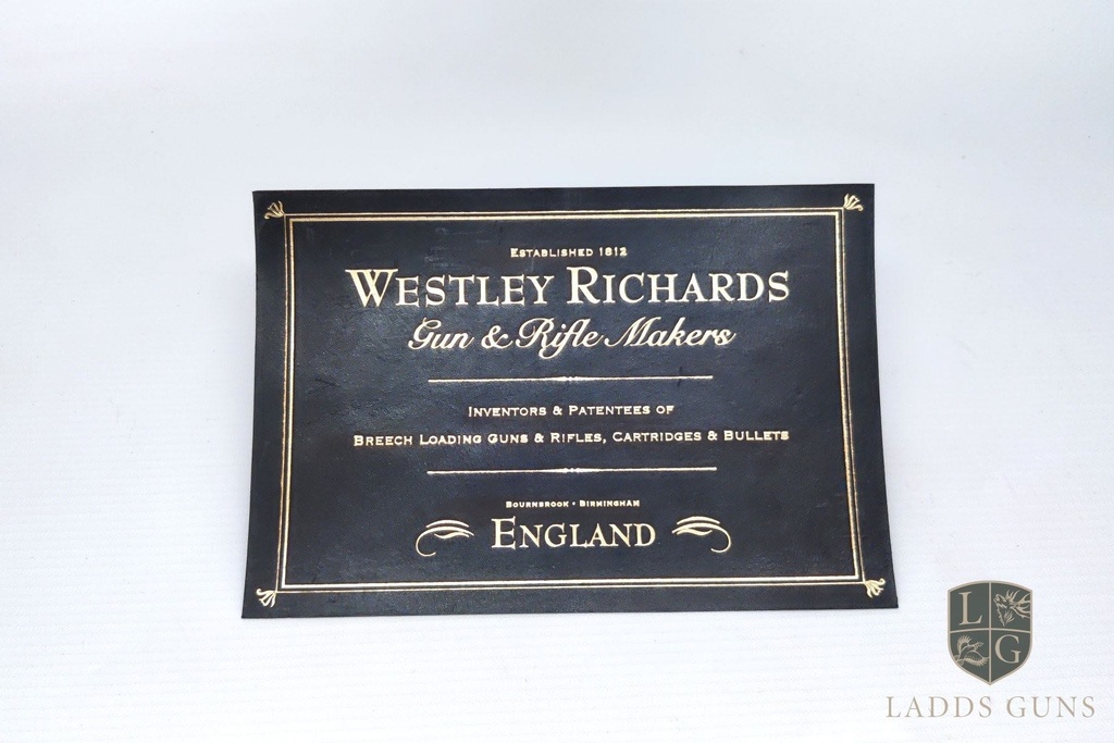 Westley Richards Large Gun Case Label