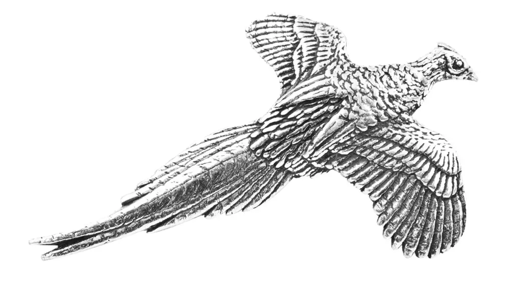 Pewter Pin Small Pheasant