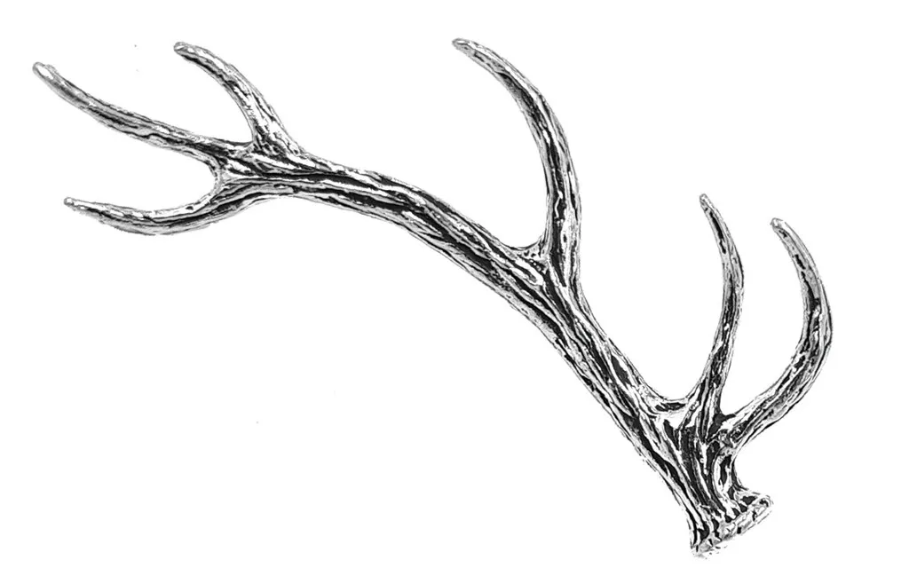 Pewter Pin Red Stag Antler